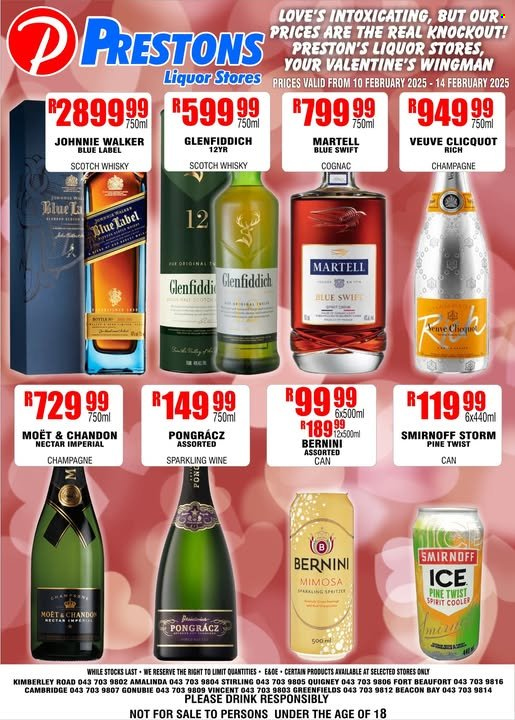 Prestons Liquor Stores specials - 07/02/2025 - 14/02/2025. Page 1