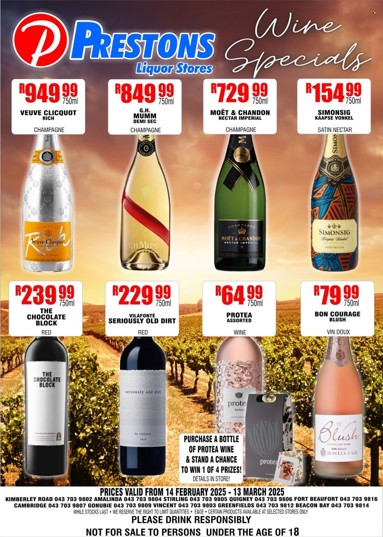 Prestons Liquor Stores specials - 14/02/2025 - 13/03/2025. Page 1