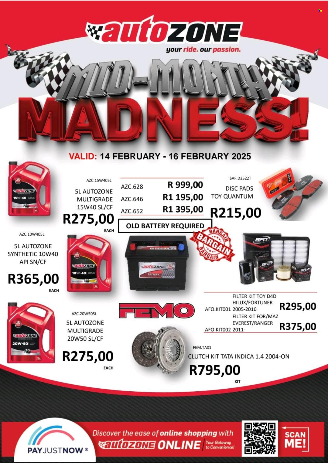AutoZone specials - 14/02/2025 - 16/02/2025. Page 1