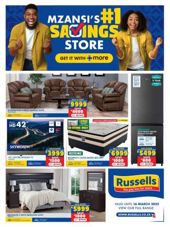 Russells catalogue  - 17/02/2025 - 16/03/2025.