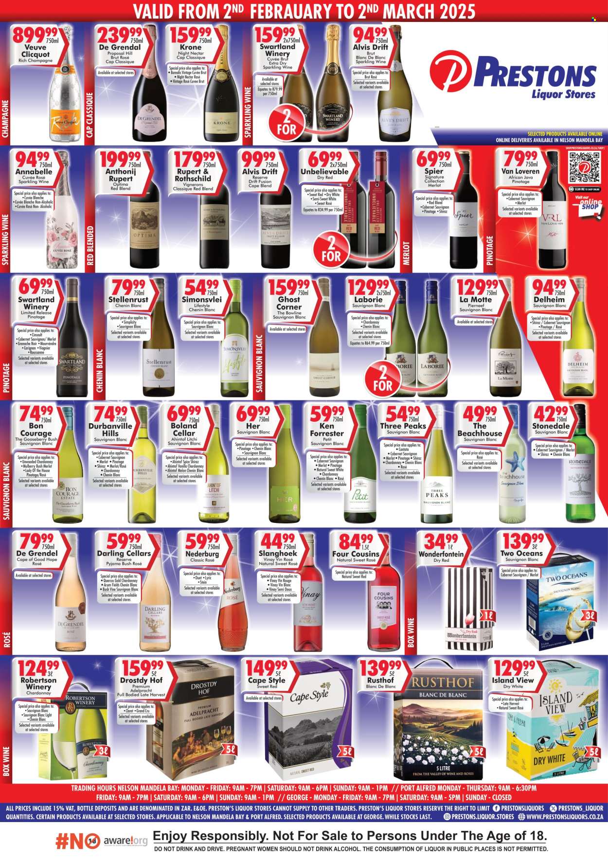 Prestons Liquor Stores specials - 02/02/2025 - 02/03/2025. Page 1