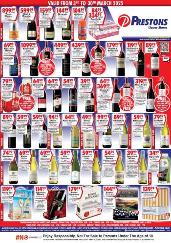 Prestons Liquor Stores catalogue  - 03/03/2025 - 30/03/2025.