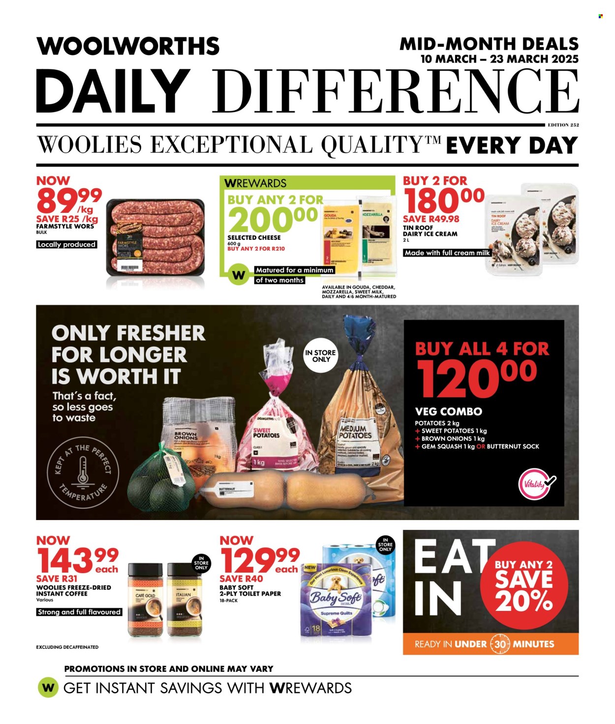 Woolworths specials - 10/03/2025 - 23/03/2025. Page 1