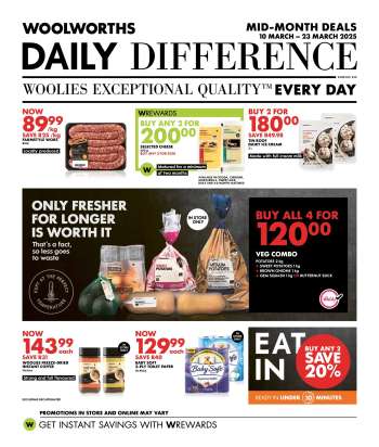 Woolworths catalogue  - 10/03/2025 - 23/03/2025.