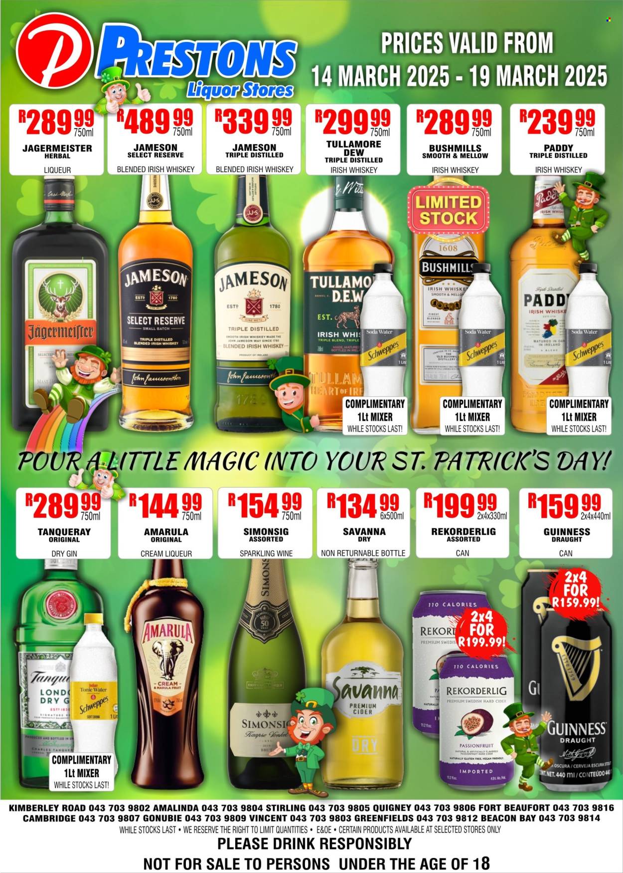Prestons Liquor Stores specials - 14/03/2025 - 19/03/2025. Page 1