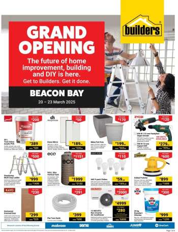 Builders catalogue  - 20/03/2025 - 23/03/2025.
