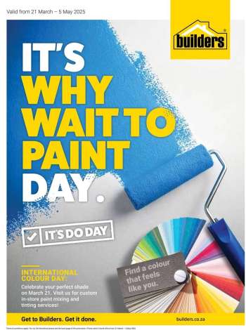 Builders catalogue  - 21/03/2025 - 05/05/2025.