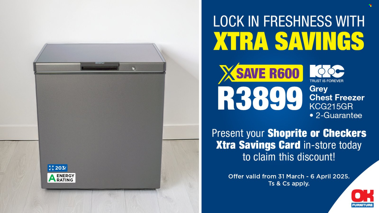 OK Furniture specials - 31/03/2025 - 06/04/2025. Page 1