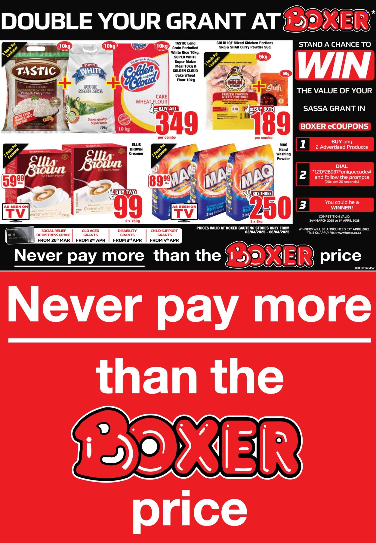 Boxer specials - 03/04/2025 - 06/04/2025. Page 1