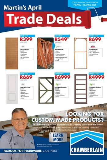 Chamberlain catalogue  - 07/04/2025 - 30/04/2025.