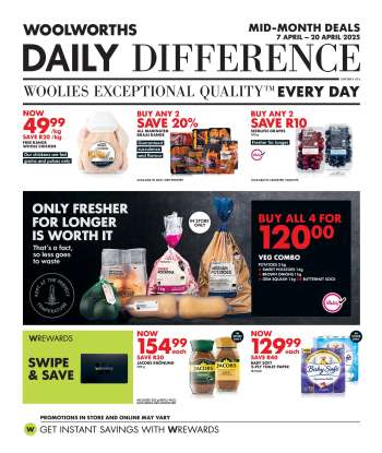 Woolworths catalogue  - 07/04/2025 - 20/04/2025.