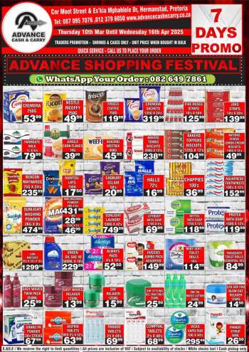 Advance Cash & Carry catalogue  - 10/03/2025 - 16/04/2025.