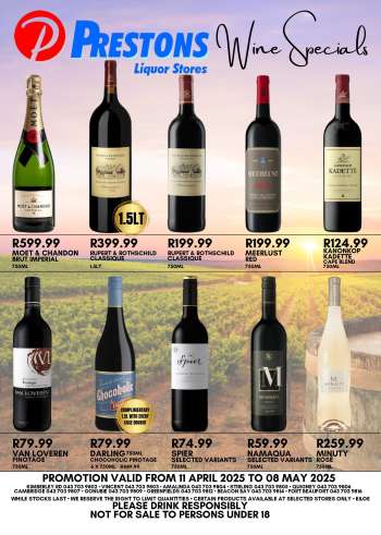 Prestons Liquor Stores catalogue  - 11/04/2025 - 08/05/2025.