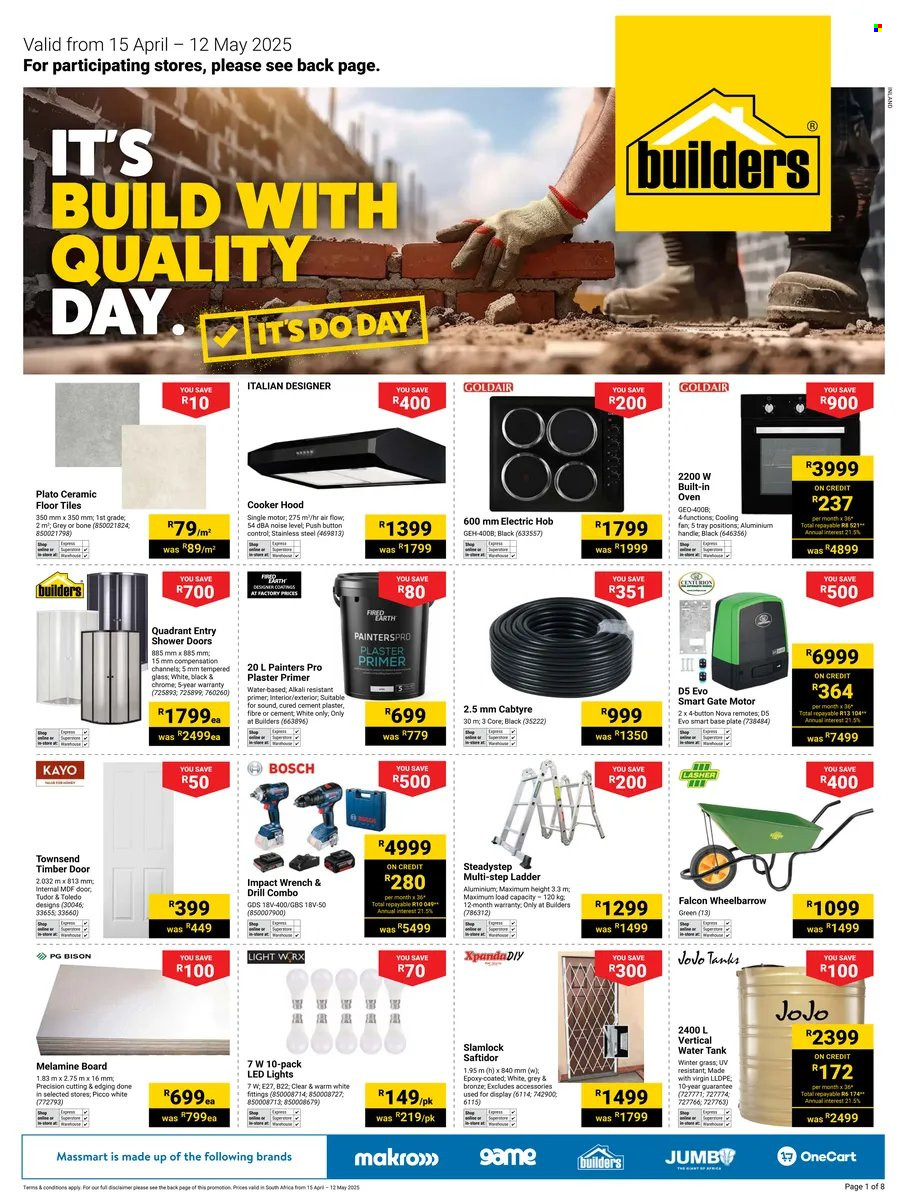 Builders specials - 15/04/2025 - 12/05/2025. Page 1