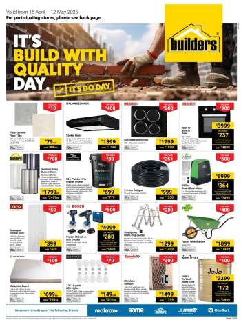 Builders catalogue  - 15/04/2025 - 12/05/2025.