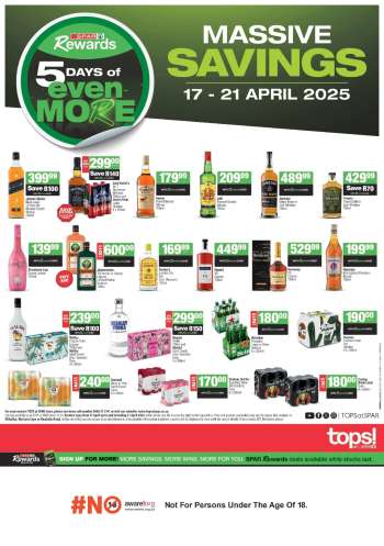 TOPS at SPAR catalogue  - 17/04/2025 - 21/04/2025.