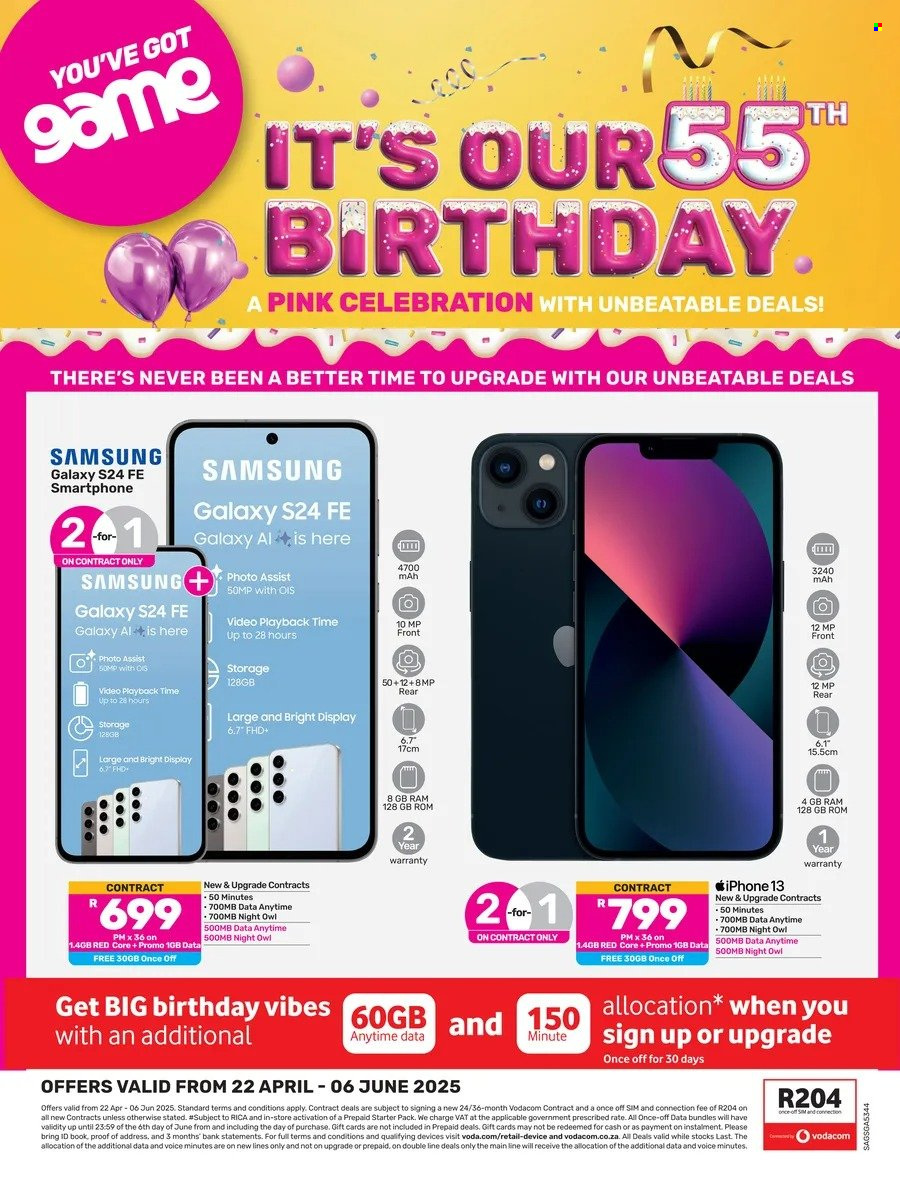 Game specials - 22/04/2025 - 06/06/2025. Page 1