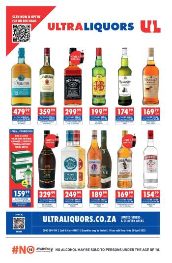Ultra Liquors catalogue  - 16/04/2025 - 30/04/2025.