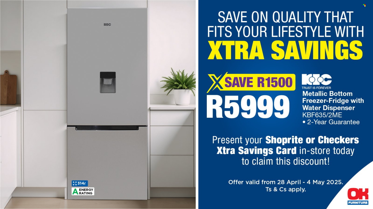 OK Furniture specials - 28/04/2025 - 04/05/2025. Page 1
