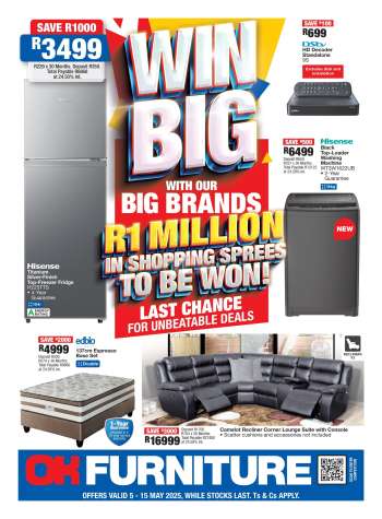 OK Furniture catalogue  - 05/05/2025 - 15/05/2025.