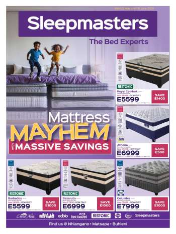 Sleepmasters catalogue  - 22/05/2025 - 18/06/2025.