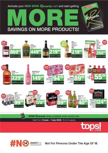 TOPS at SPAR catalogue  - 09/06/2025 - 07/07/2025.