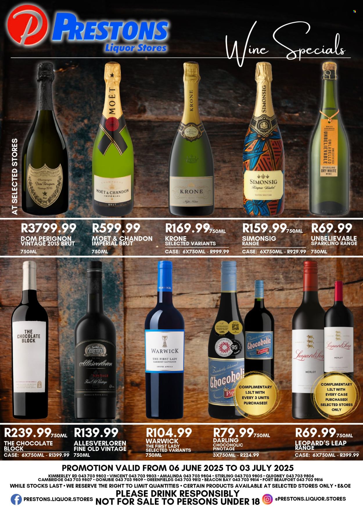Prestons Liquor Stores specials - 06/06/2025 - 03/07/2025. Page 1