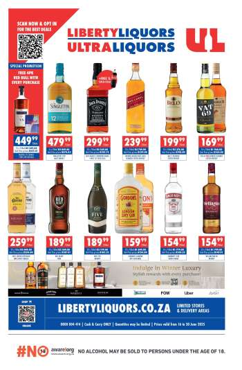 Ultra Liquors catalogue  - 16/06/2025 - 30/06/2025.