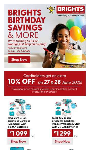 Brights Hardware catalogue  - 13/06/2025 - 25/07/2025.