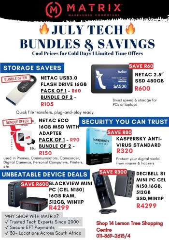 Matrix Warehouse catalogue  - 08/07/2025 - 31/07/2025.