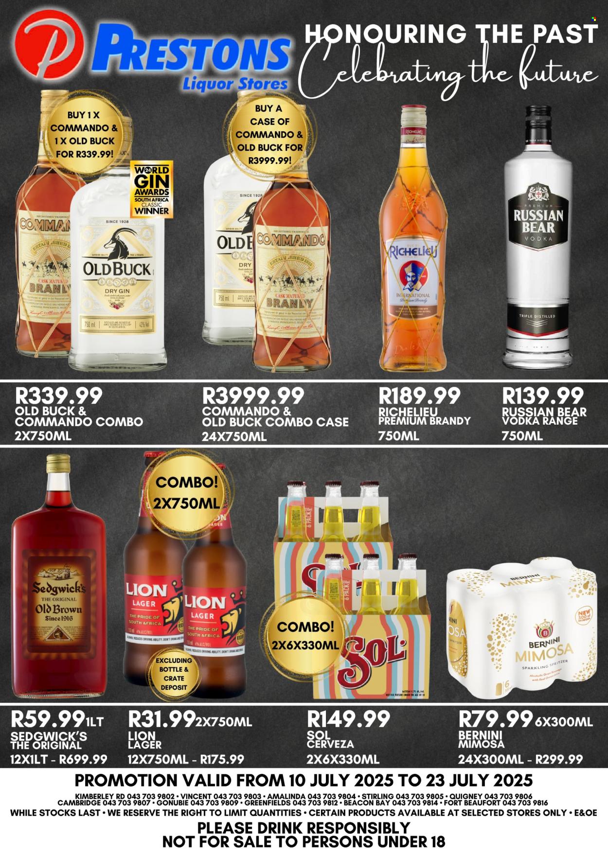Prestons Liquor Stores specials - 10/07/2025 - 23/07/2025. Page 1