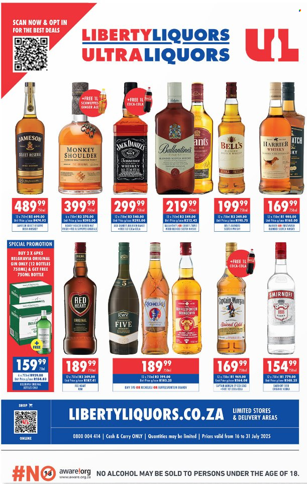 Liberty Liquors specials - 16/07/2025 - 31/07/2025. Page 1