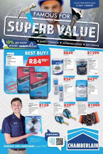 Chamberlain catalogue  - 17/07/2025 - 03/08/2025.
