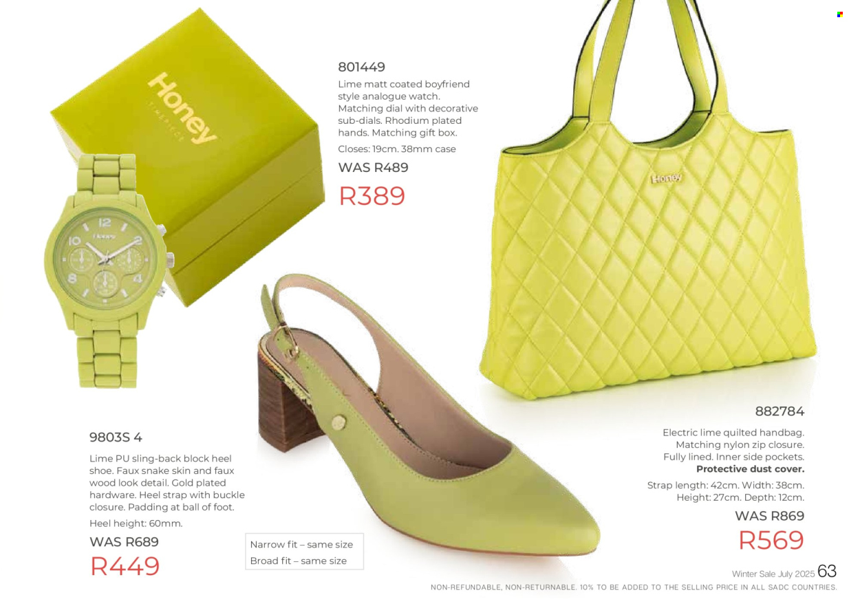 Honey specials. Page 65