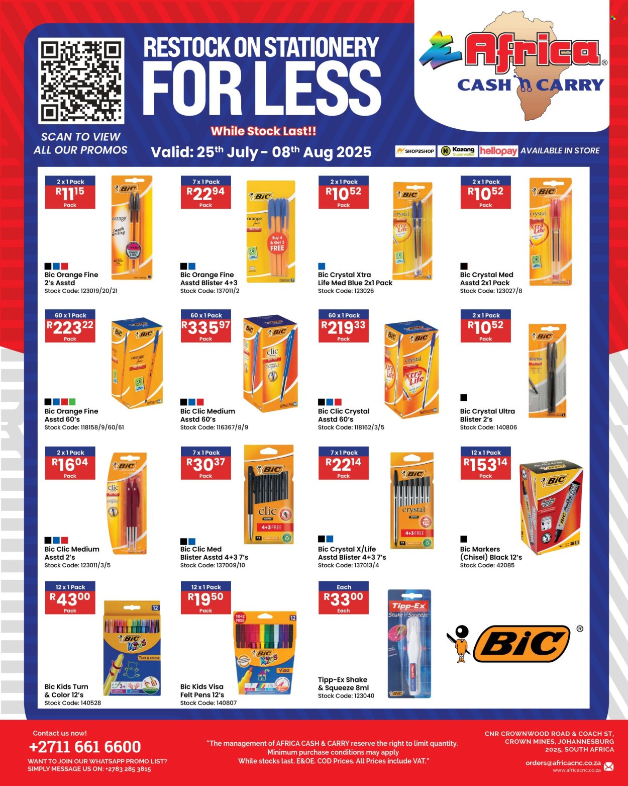 Africa Cash & Carry specials - 25/07/2025 - 08/08/2025. Page 1
