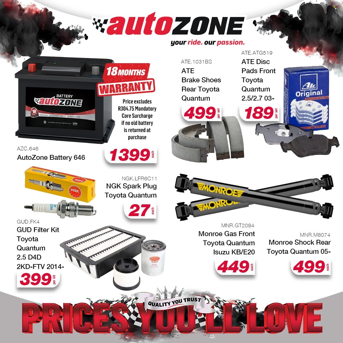 AutoZone specials. Page 1