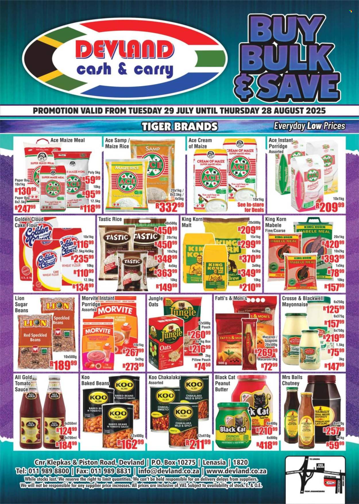 Devland specials - 29/07/2025 - 28/08/2025. Page 1