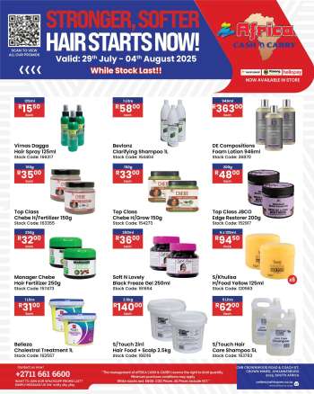 Africa Cash & Carry catalogue  - 29/07/2025 - 04/08/2025.