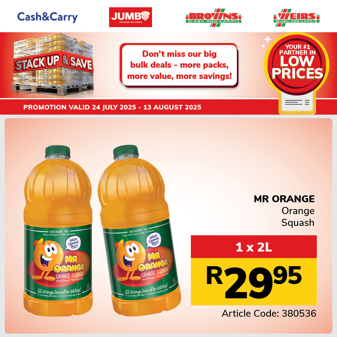 Jumbo Cash & Carry specials - 24/07/2025 - 13/08/2025. Page 30