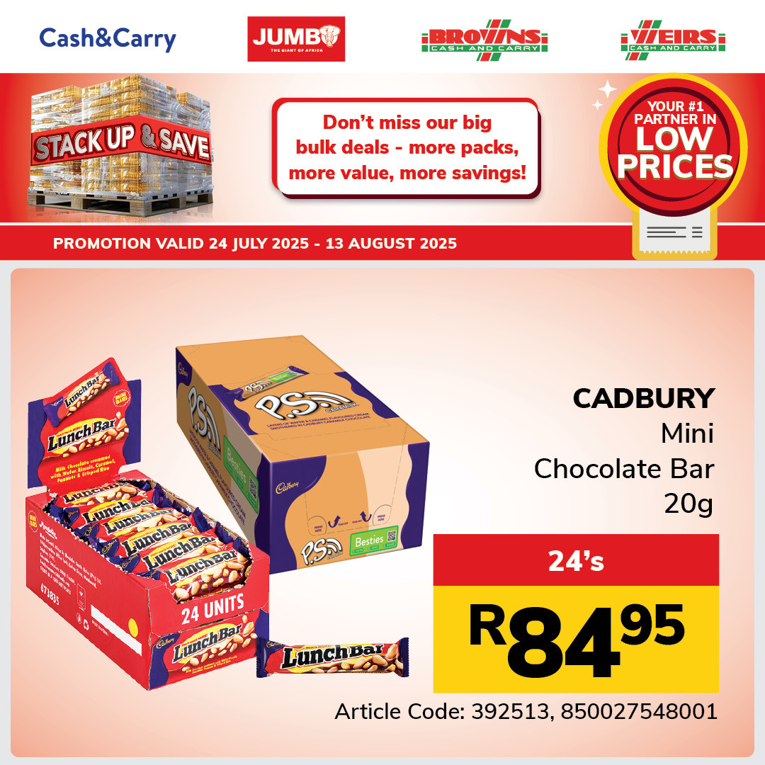 Jumbo Cash & Carry specials - 24/07/2025 - 13/08/2025. Page 32