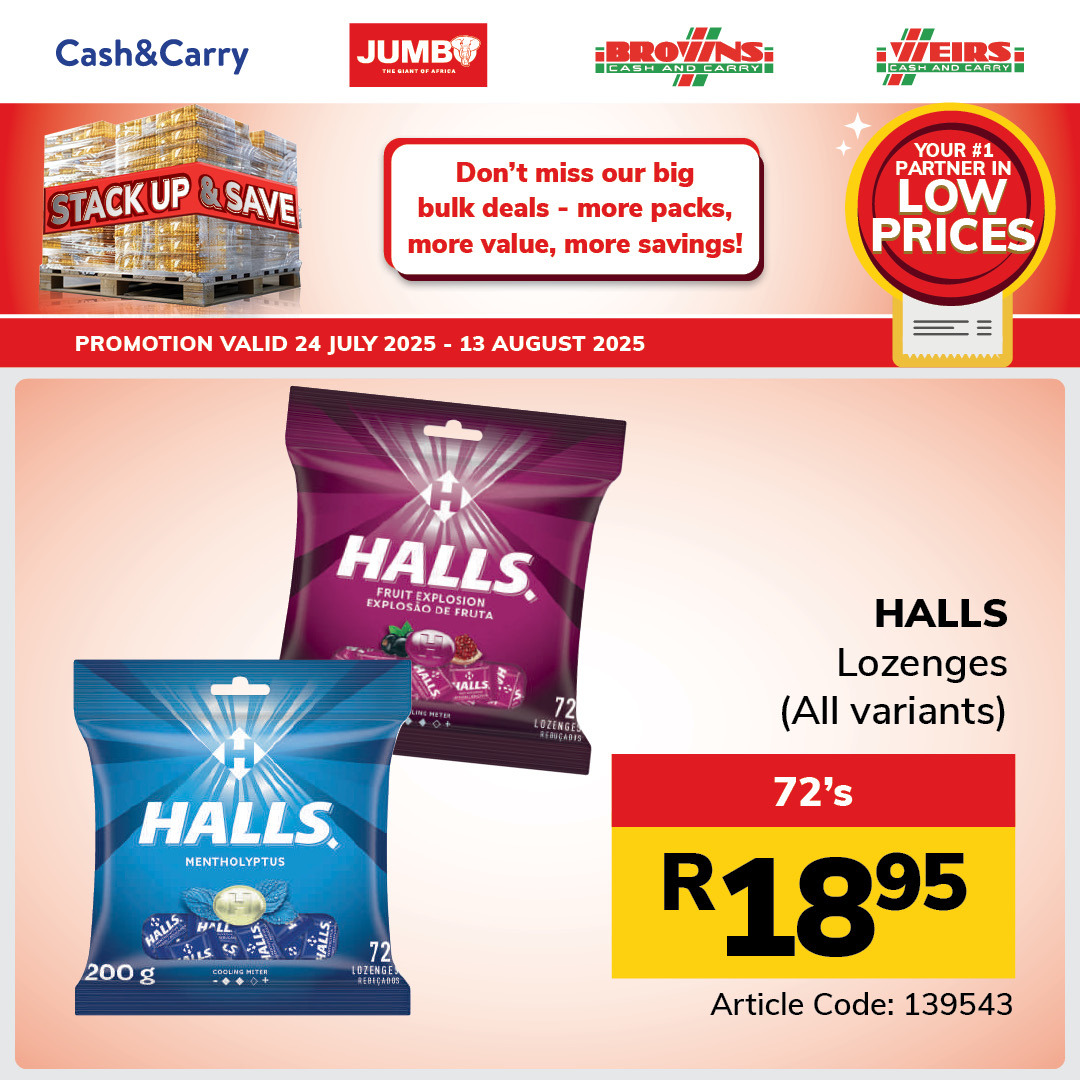 Jumbo Cash & Carry specials - 24/07/2025 - 13/08/2025. Page 33