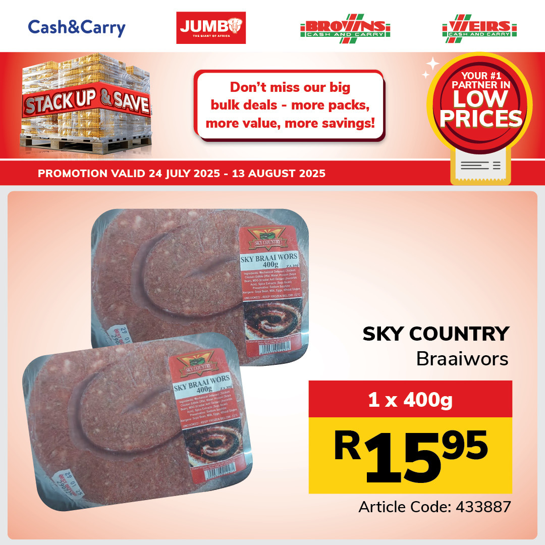 Jumbo Cash & Carry specials - 24/07/2025 - 13/08/2025. Page 21