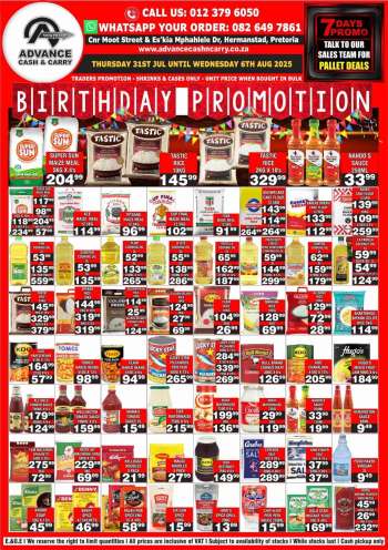 Advance Cash & Carry catalogue  - 31/07/2025 - 06/08/2025.