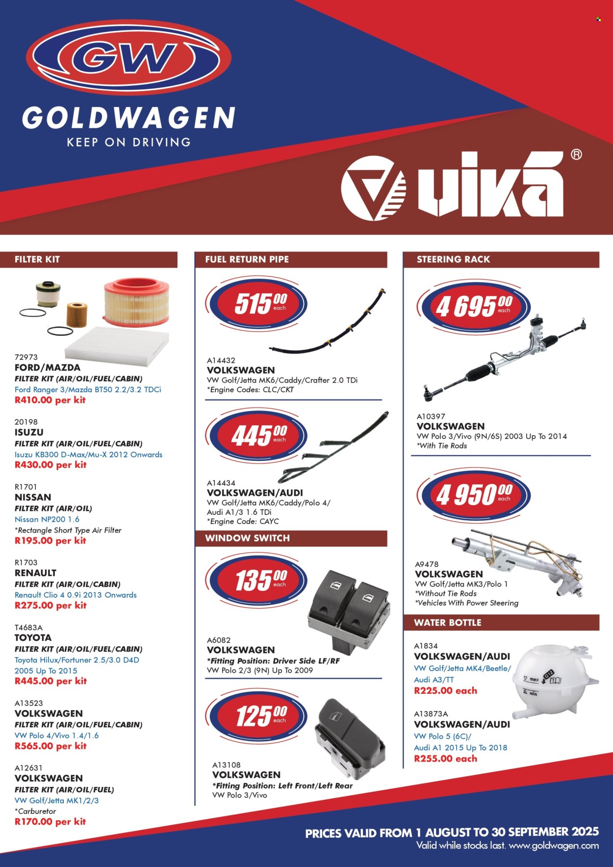 Goldwagen specials - 01/08/2025 - 30/09/2025. Page 1