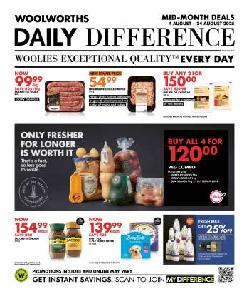 Woolworths catalogue  - 04/08/2025 - 24/08/2025.
