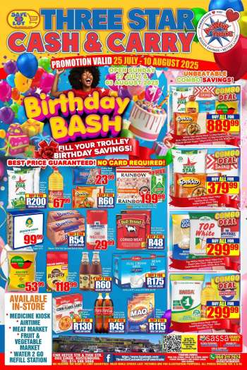 Three Star Cash and Carry catalogue  - 25/07/2025 - 10/08/2025.