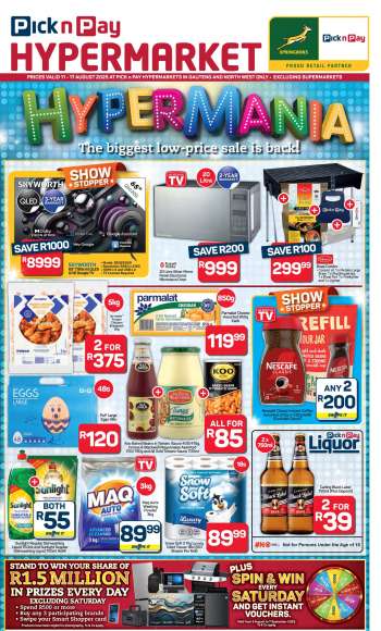 Pick n Pay Hypermarket catalogue  - 11/08/2025 - 17/08/2025.