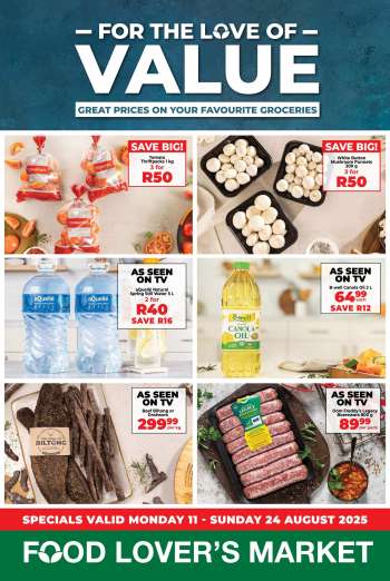 Food Lover's Market catalogue  - 11/08/2025 - 24/08/2025.