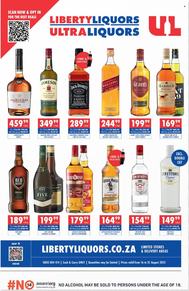 Liberty Liquors specials - 16/08/2025 - 31/08/2025. Page 1
