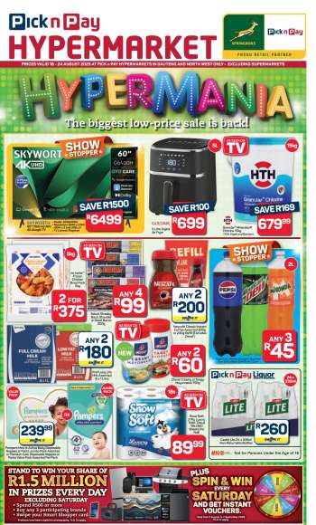 Pick n Pay Hypermarket catalogue  - 18/08/2025 - 24/08/2025.